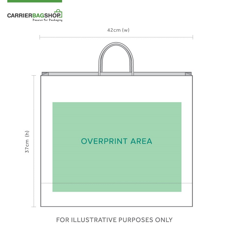 Cherry Red Printed Paper Carrier Bags with Twisted Handles