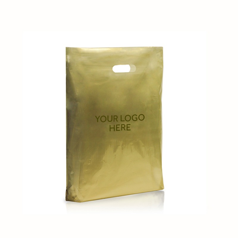 Gold Printed Varigauge Plastic Carrier Bags