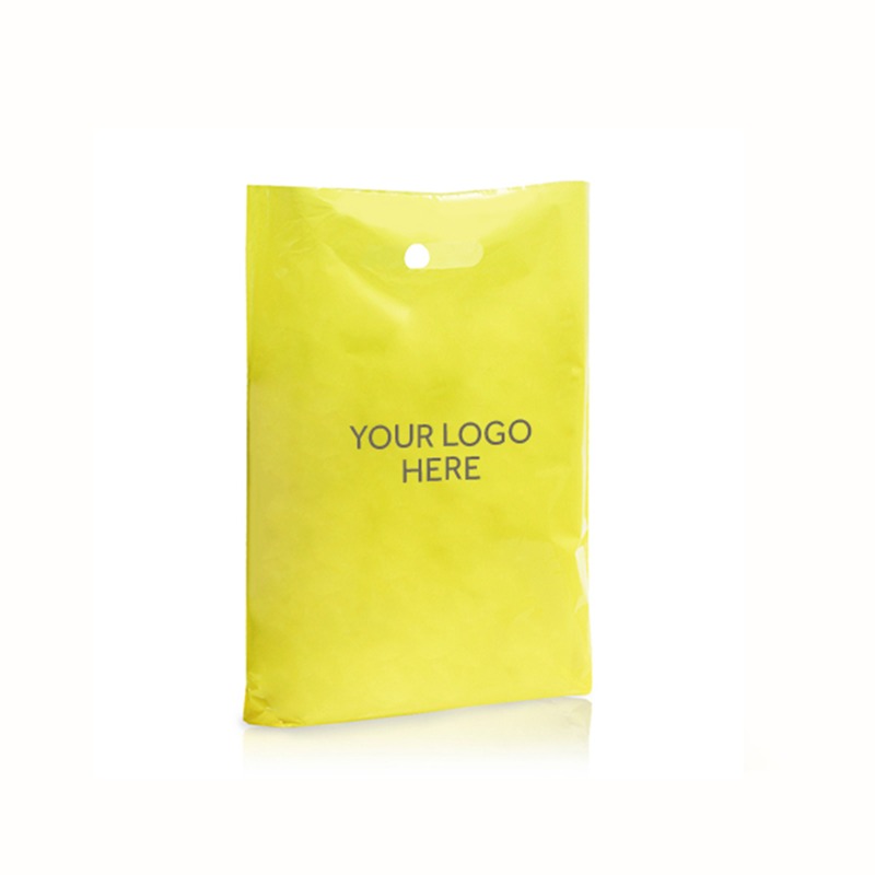 Yellow Printed Varigauge Plastic Carrier Bags