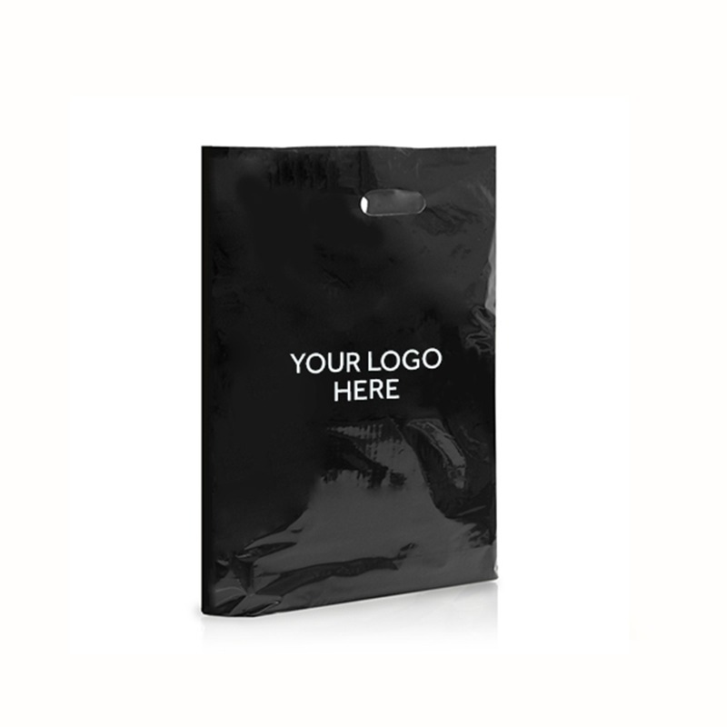 Black Printed Varigauge Plastic Carrier Bags