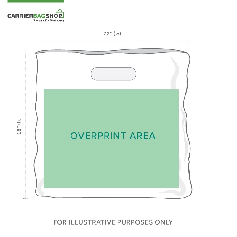 Ivory Printed Varigauge Plastic Carrier Bags